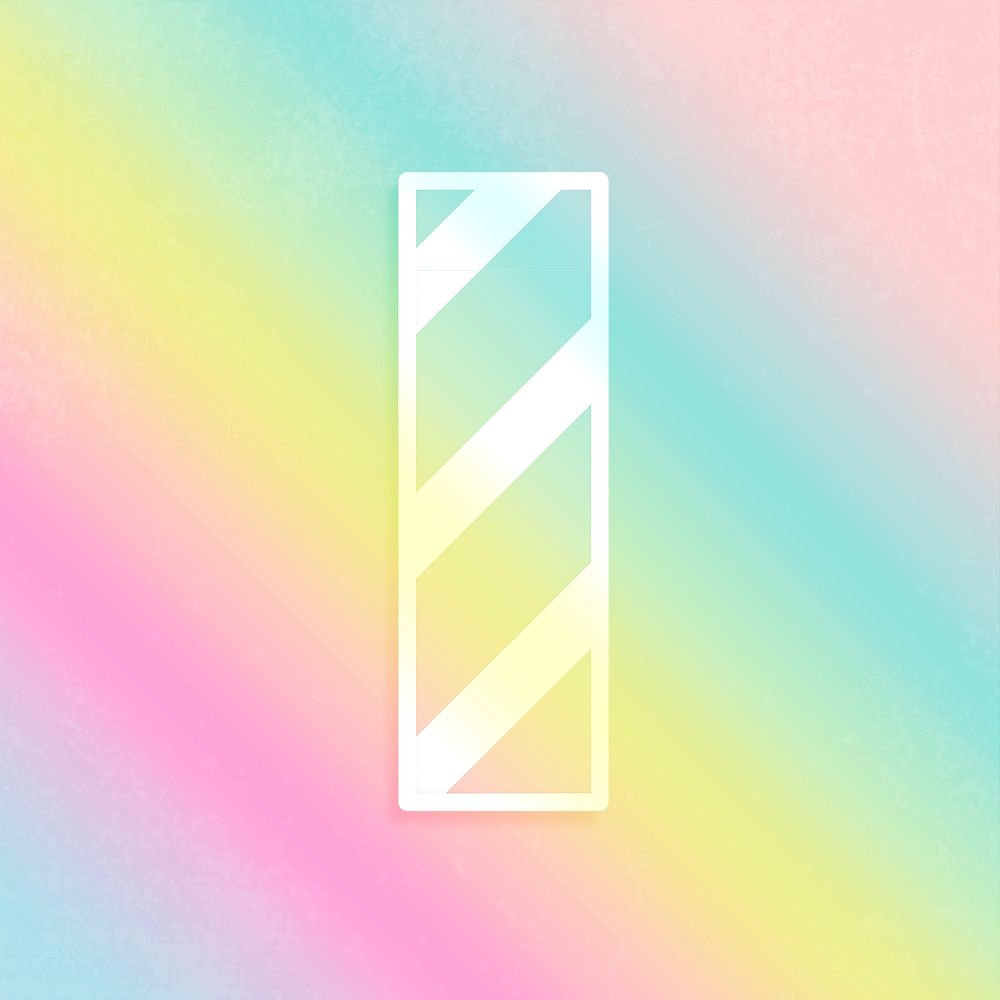 Psd letter i rainbow gradient