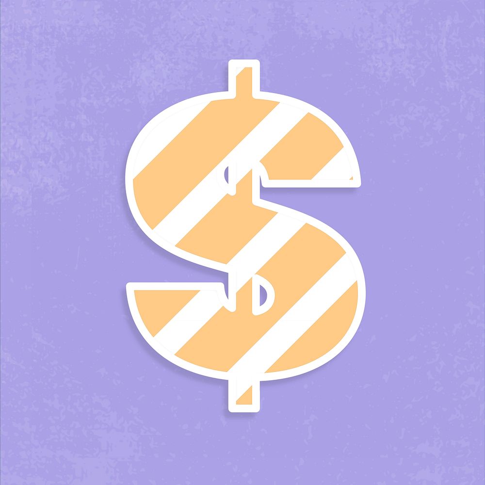 Dollar sign psd word typography
