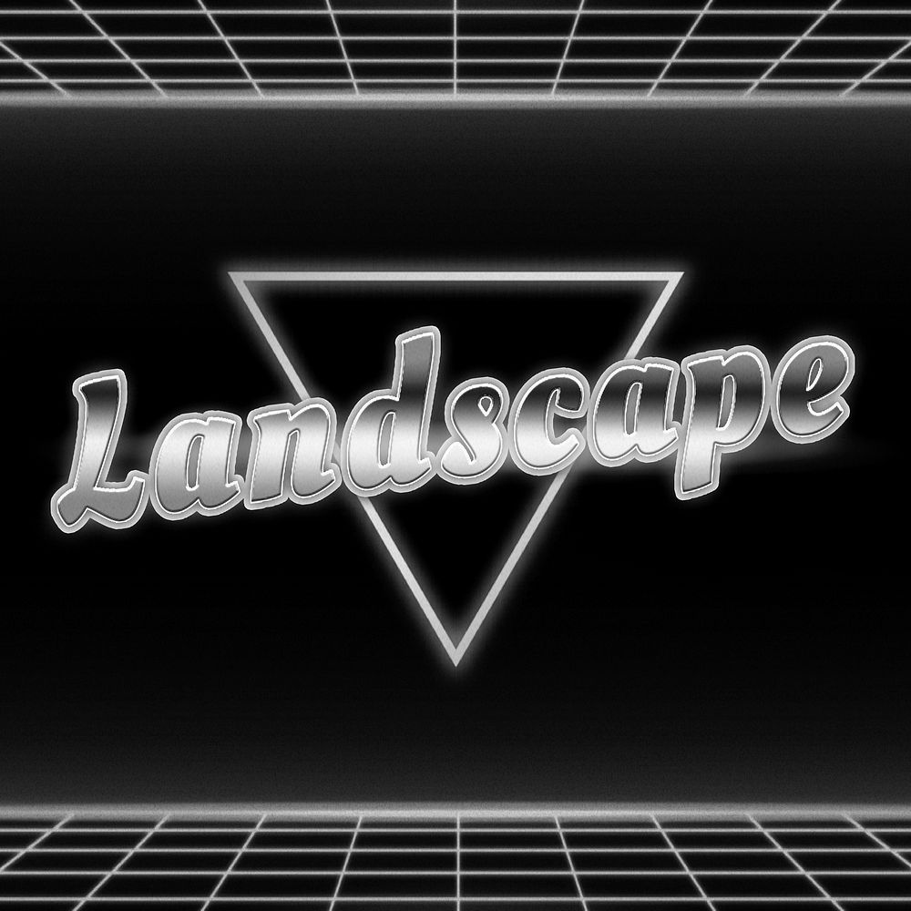 80s grid landscape text typography