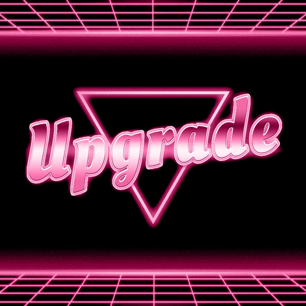 Pink grid upgrade text typography