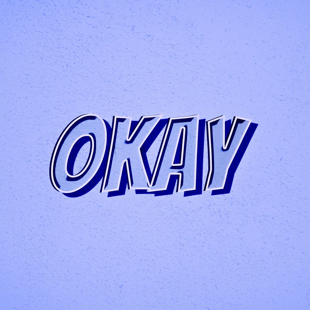 Okay retro style typography illustration