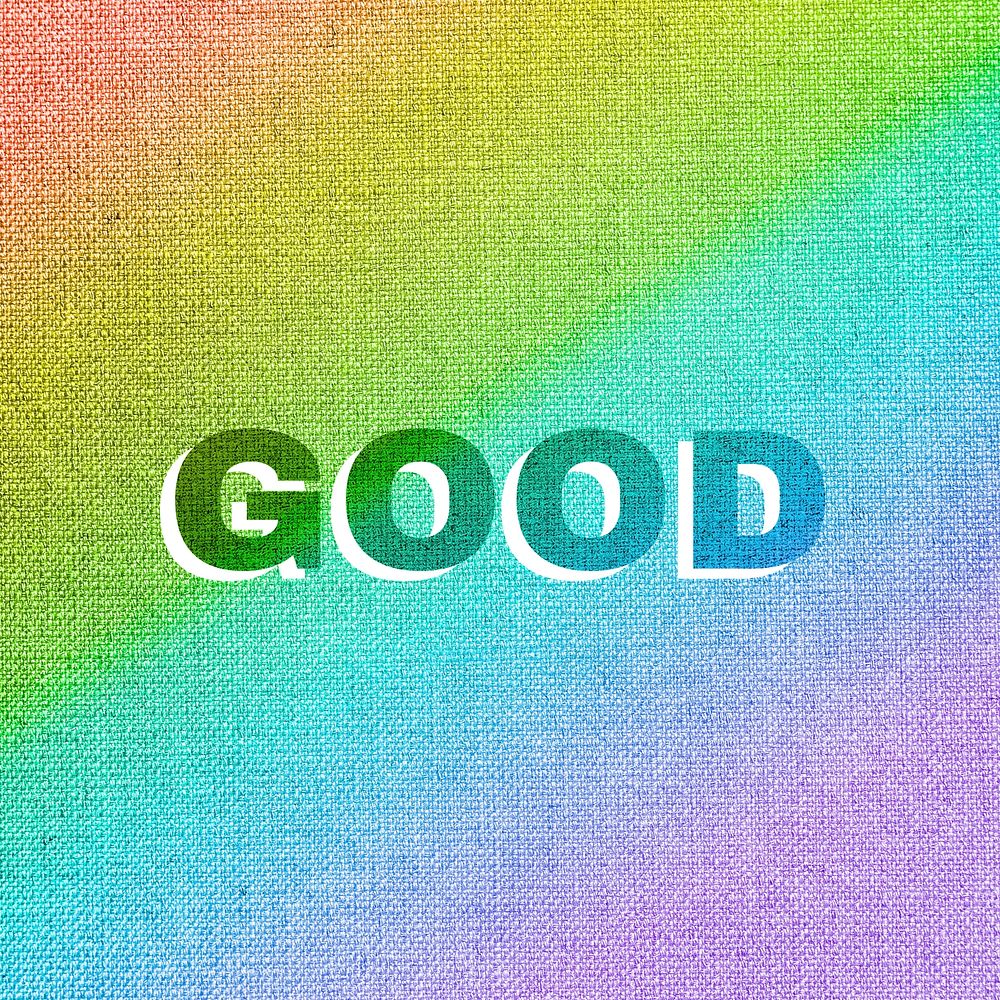 Rainbow good text rainbow font typography