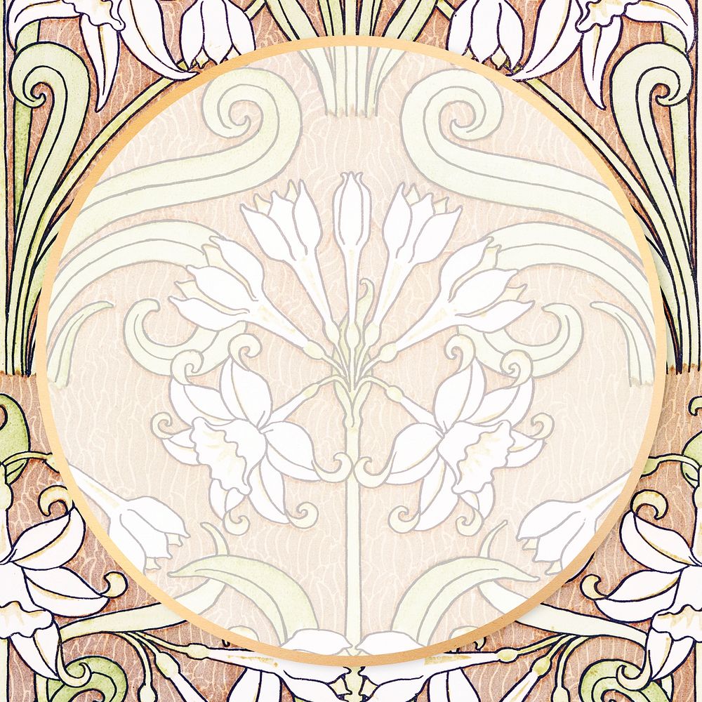 Frame with jonquil pattern vintage style