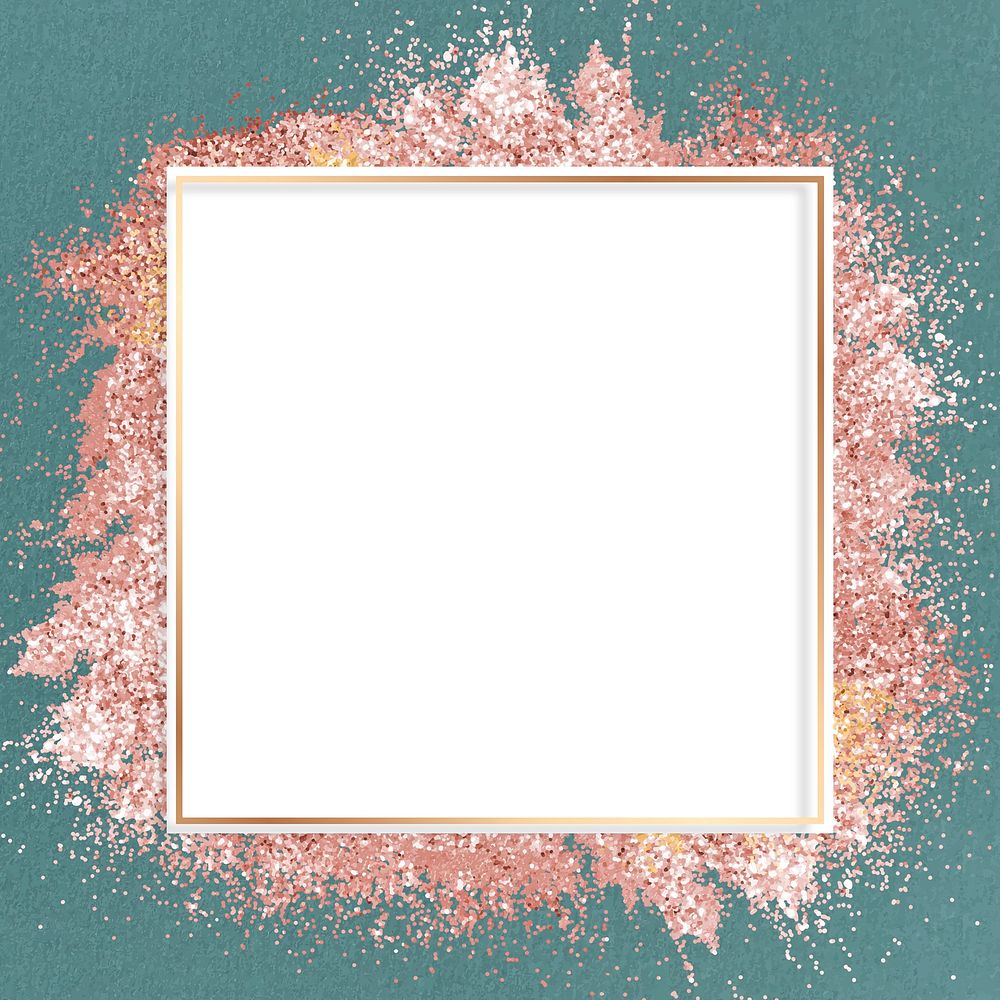Glitter frame vector festive background