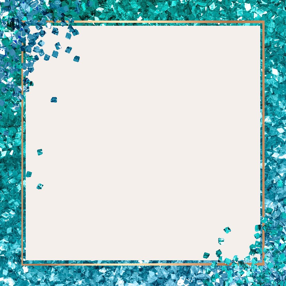 Glitter frame vector sparkly gradient background