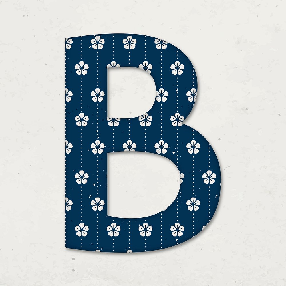 Ume Japanese letter b vector pattern typography