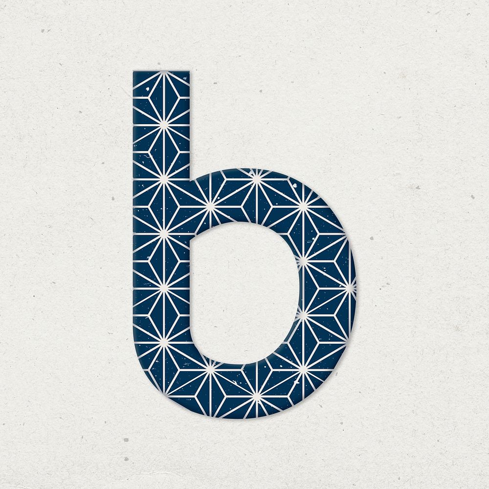 Asanoha Japanese pattern b psd letter typography