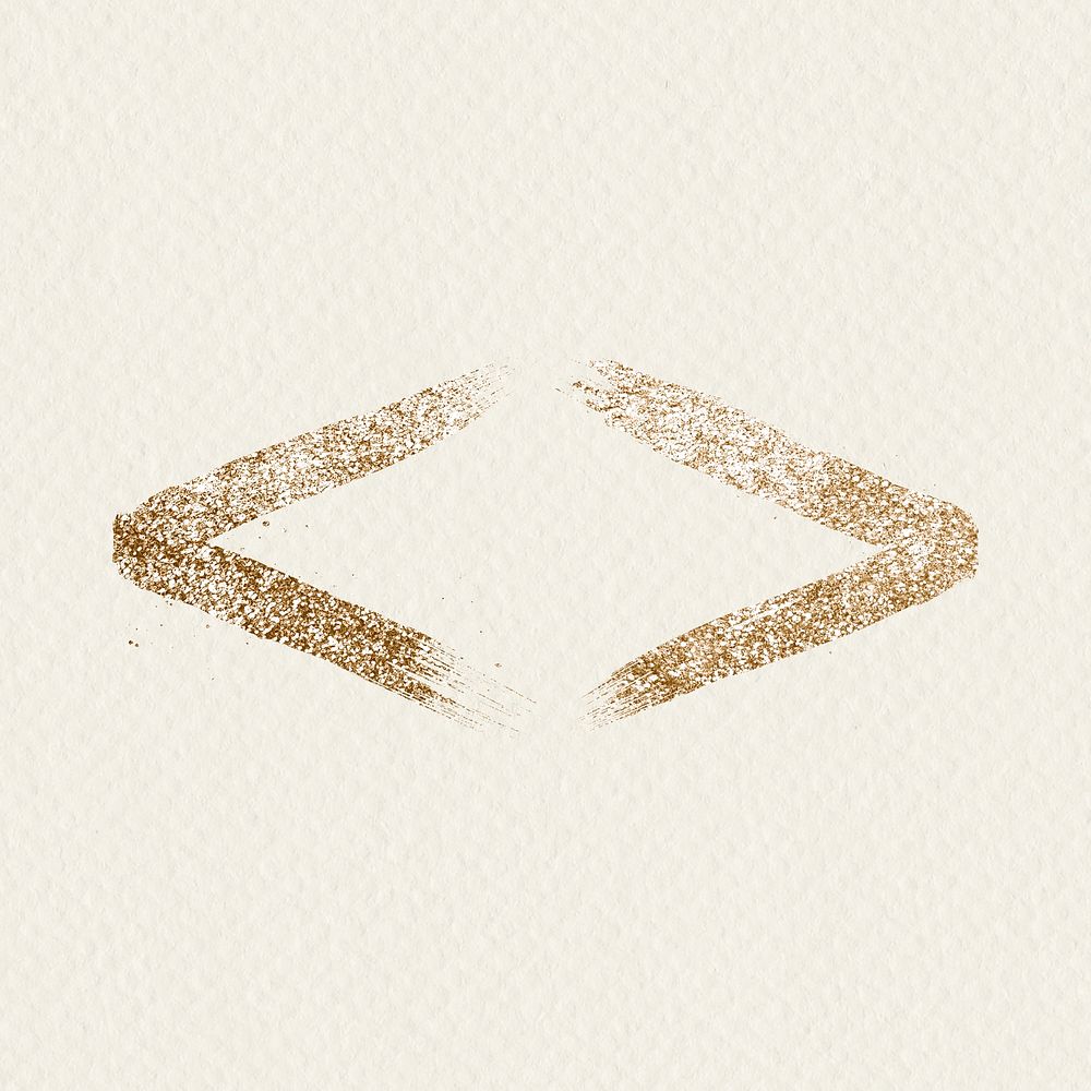 Gold angled brackets psd painted glitter font