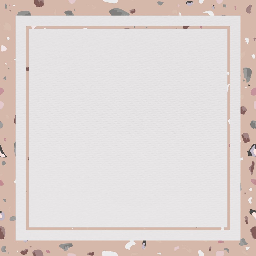 Brown terrazzo frame with design space