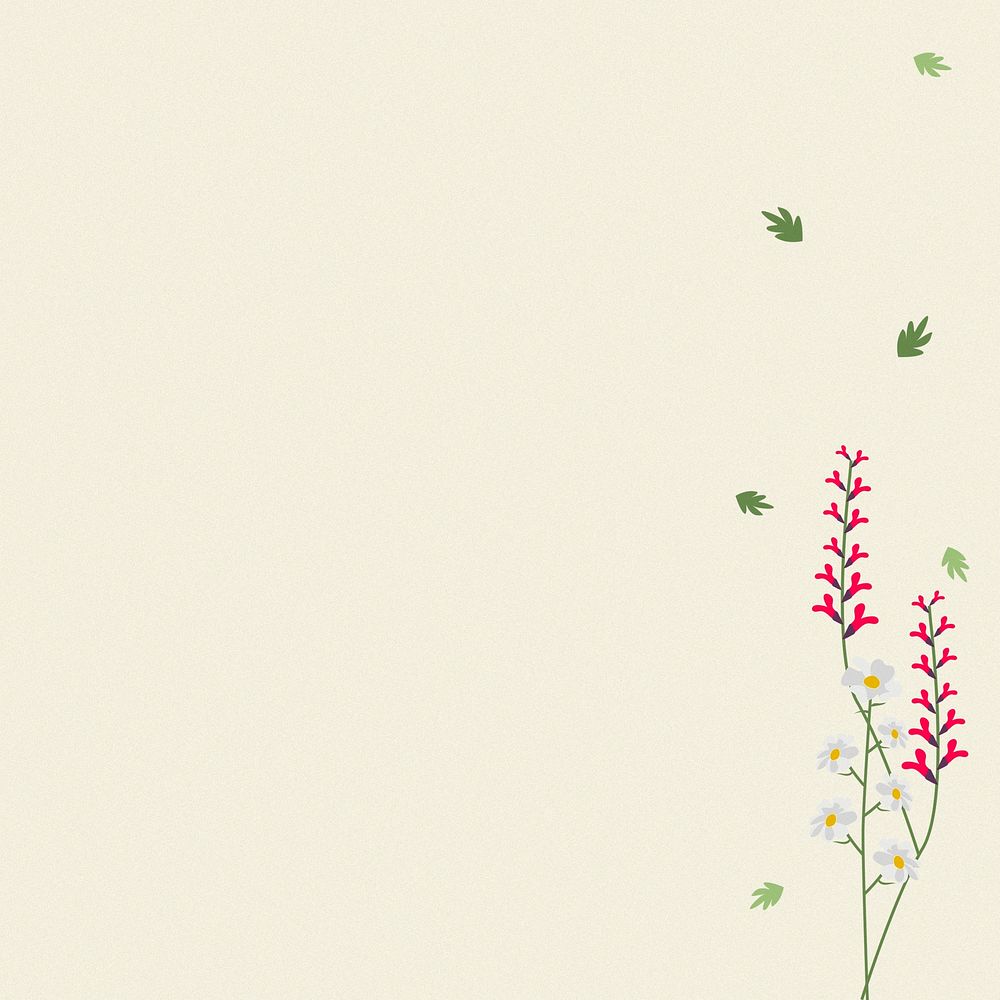 Wildflower background with design space