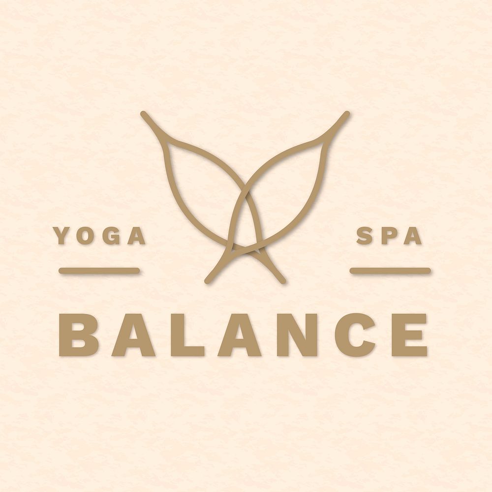 Editable yoga logo template vector for health and wellness