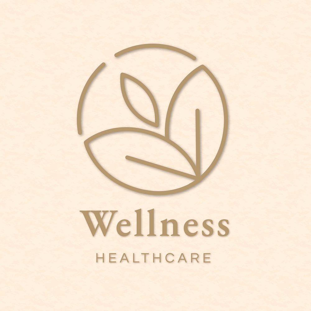 Editable wellness logo template vector