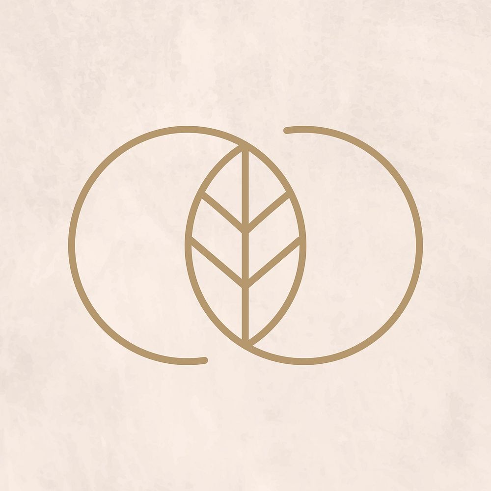 Minimal botanical logo for health and wellness