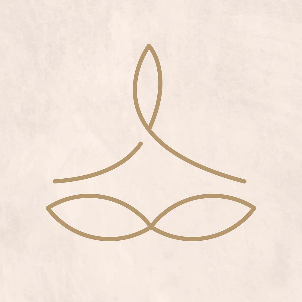 Minimal meditation logo for health and wellness