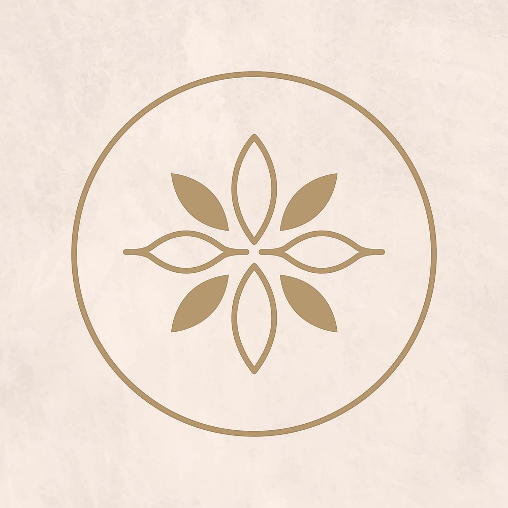 Minimal blooming flower logo for health and wellness