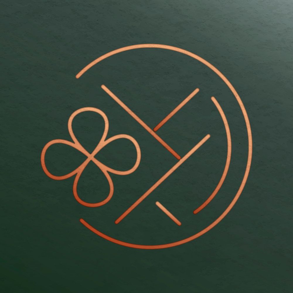 Sakura vector logo for wellness beauty spa on green