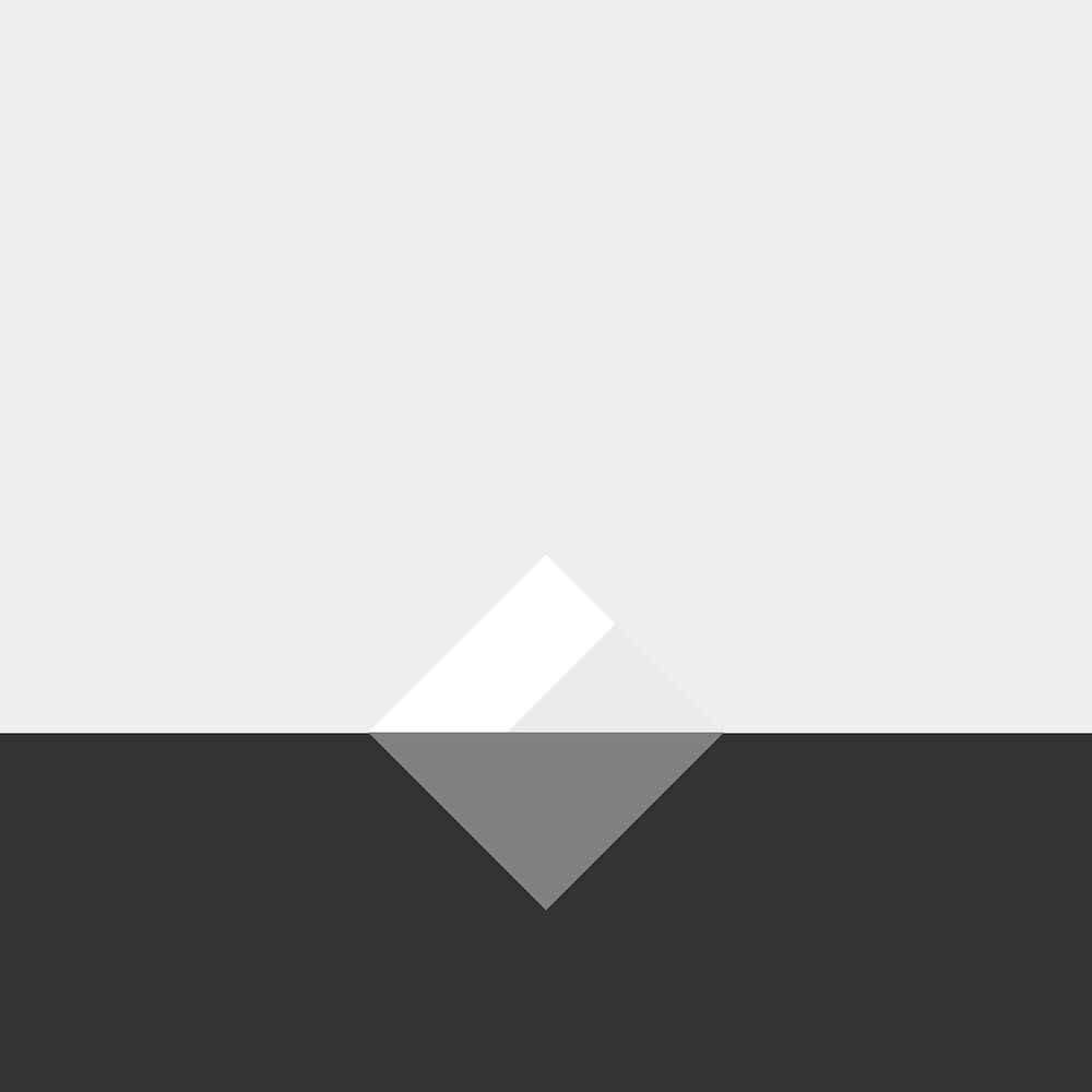 Grayscale iceberg geometric background vector