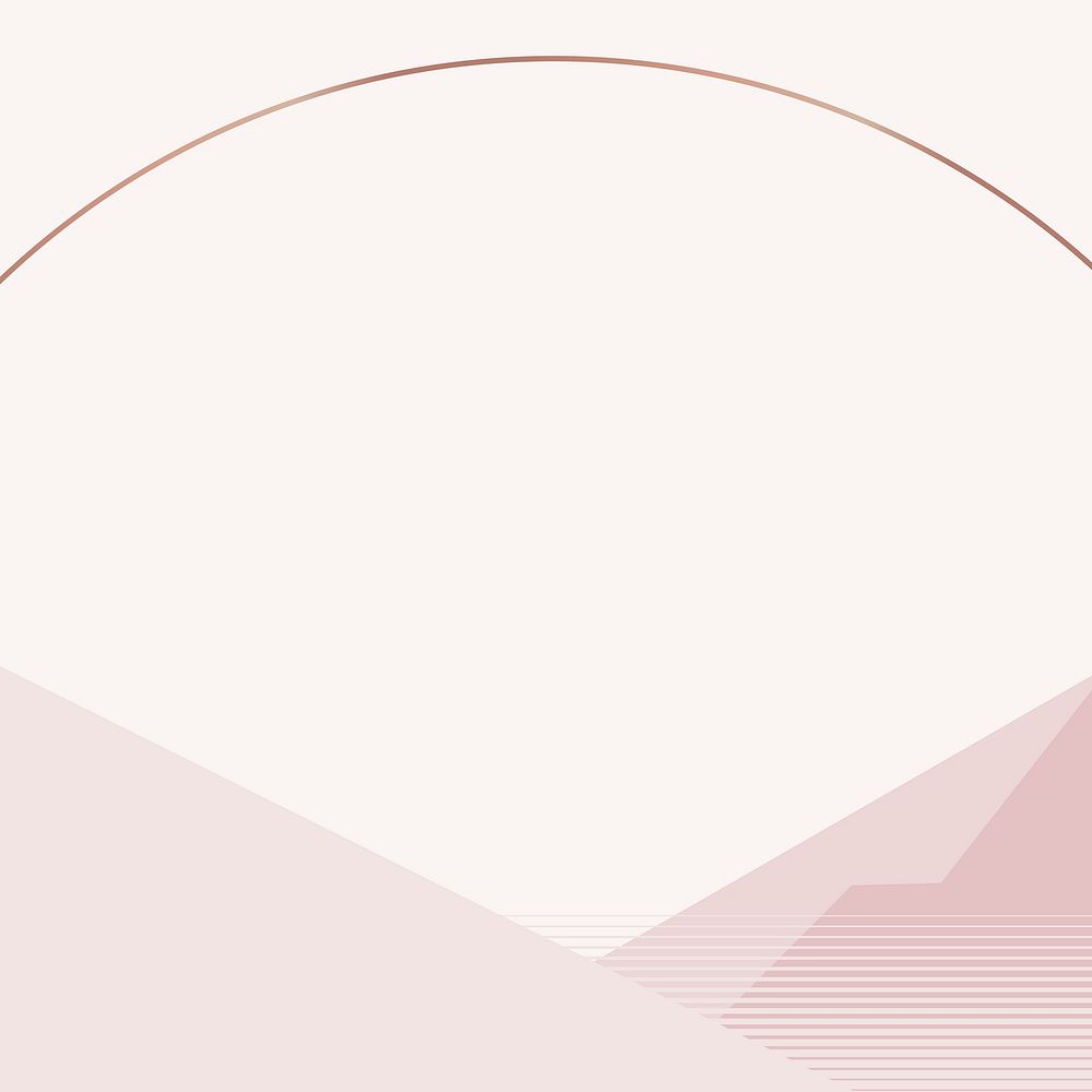 Nude pink mountain background in geometric minimal style