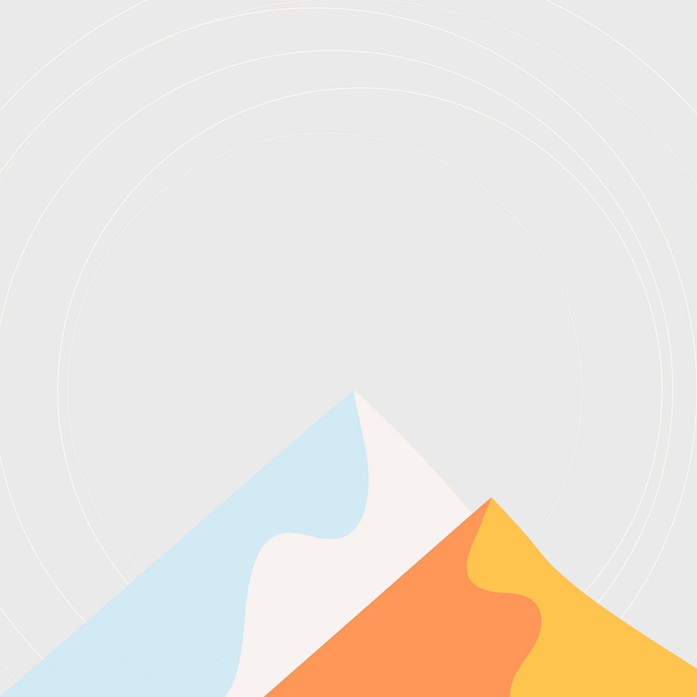 Summer mountain scenery background in Swiss graphic style