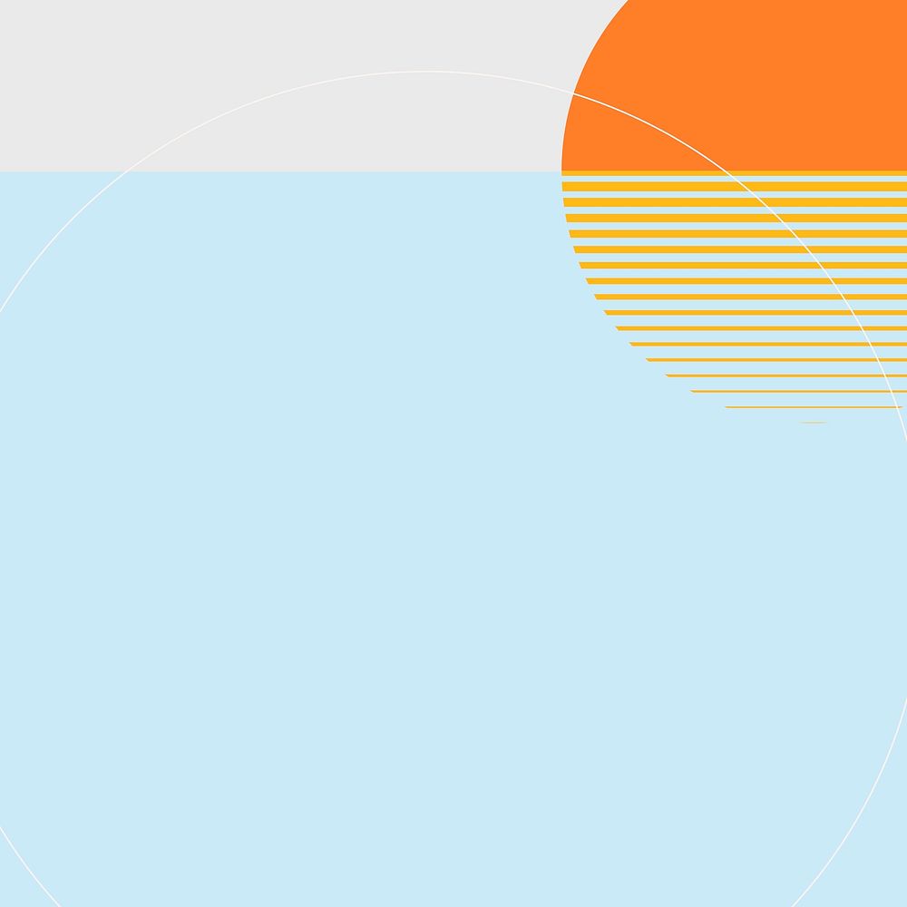 Sunny semicircle background psd in minimal style