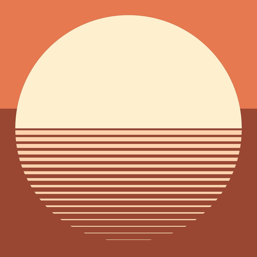 Retrofuturism sunset aesthetic background psd in orange
