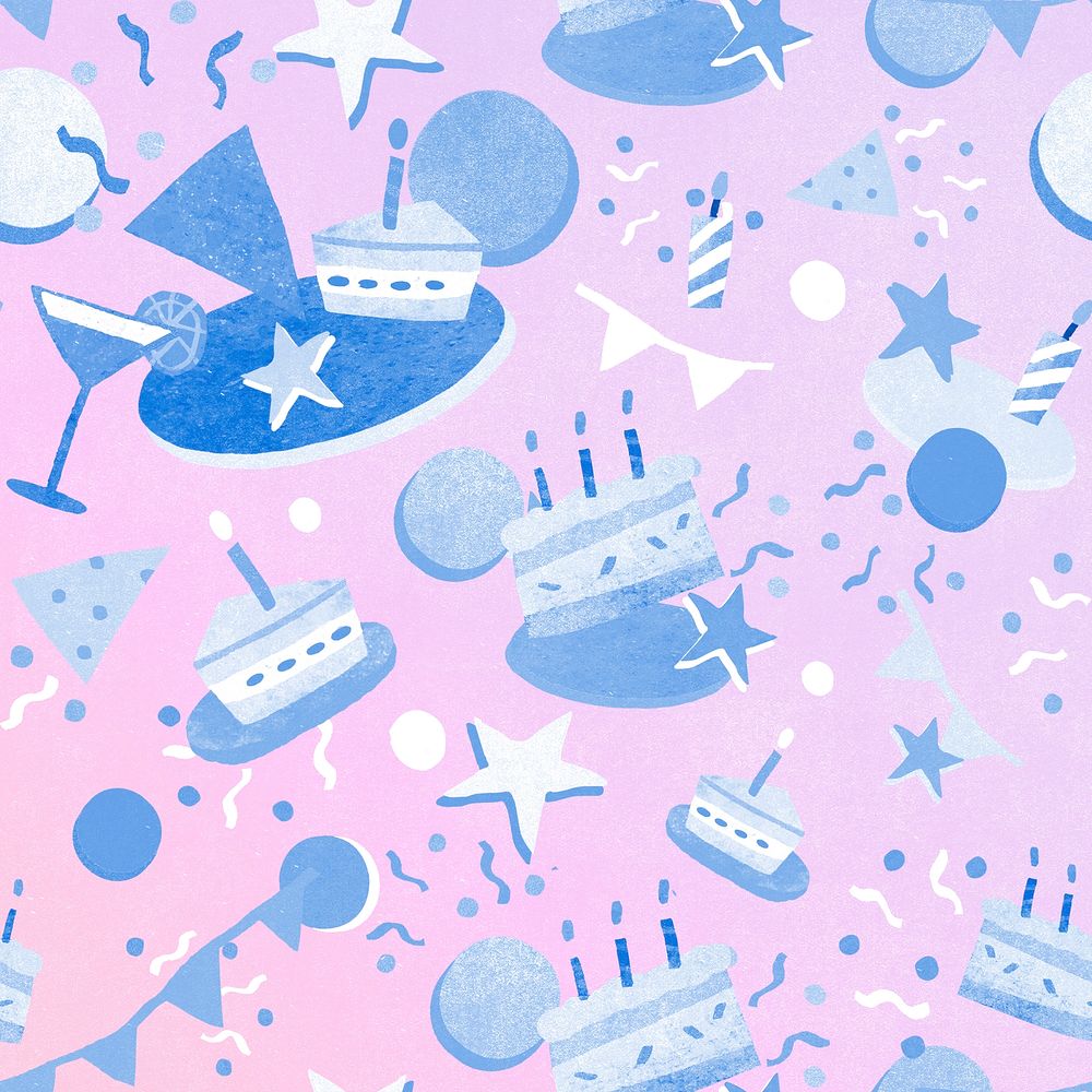 Purple celebration pattern for birthday party