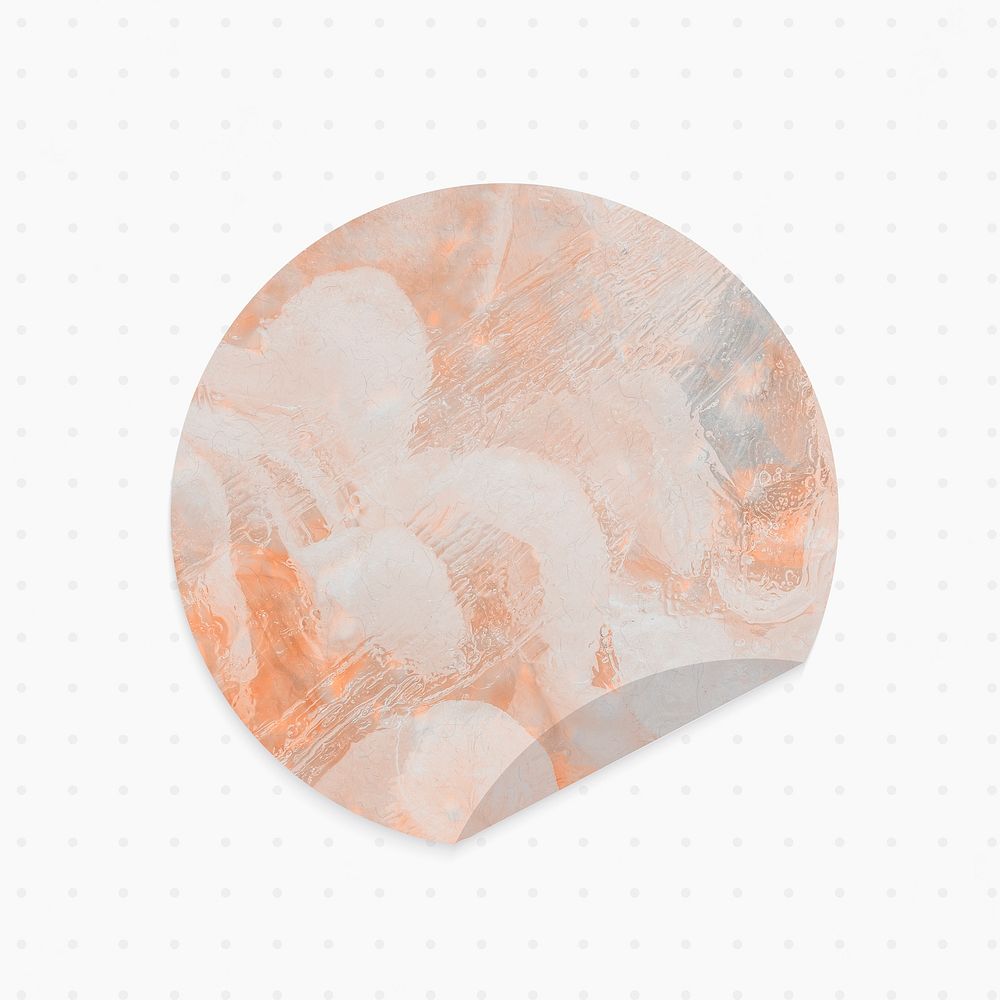 Paper note with pastel abstract background round shape