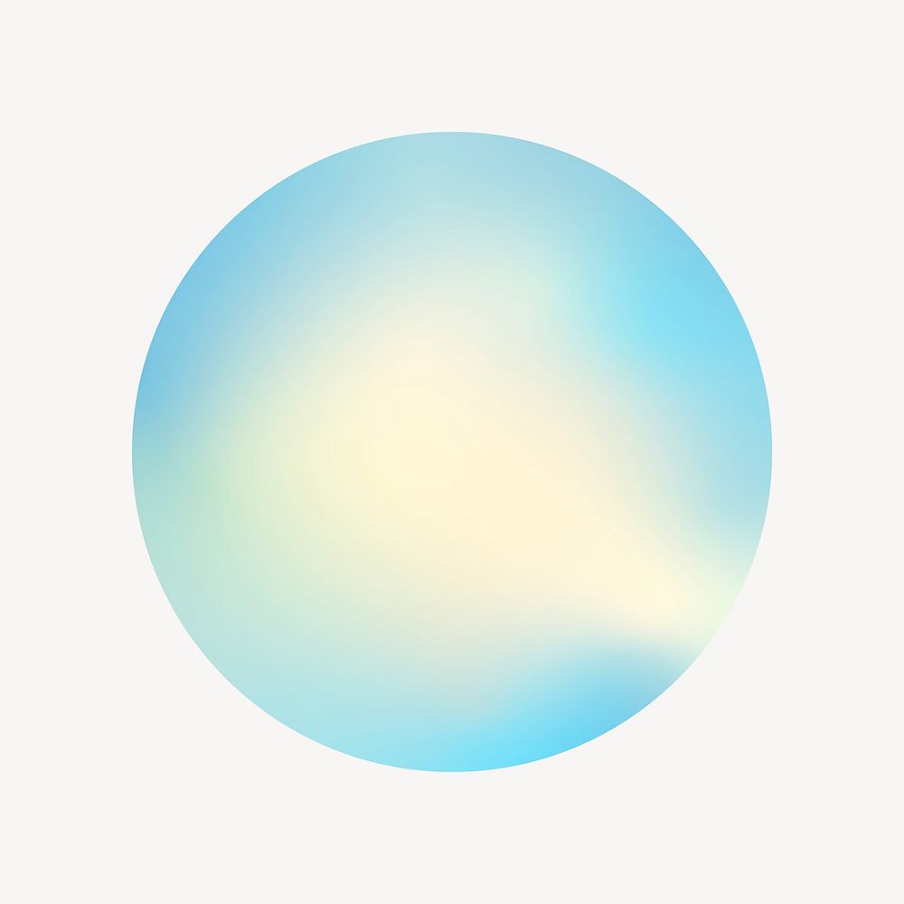 Gradient holographic circle collage element, colorful design vector