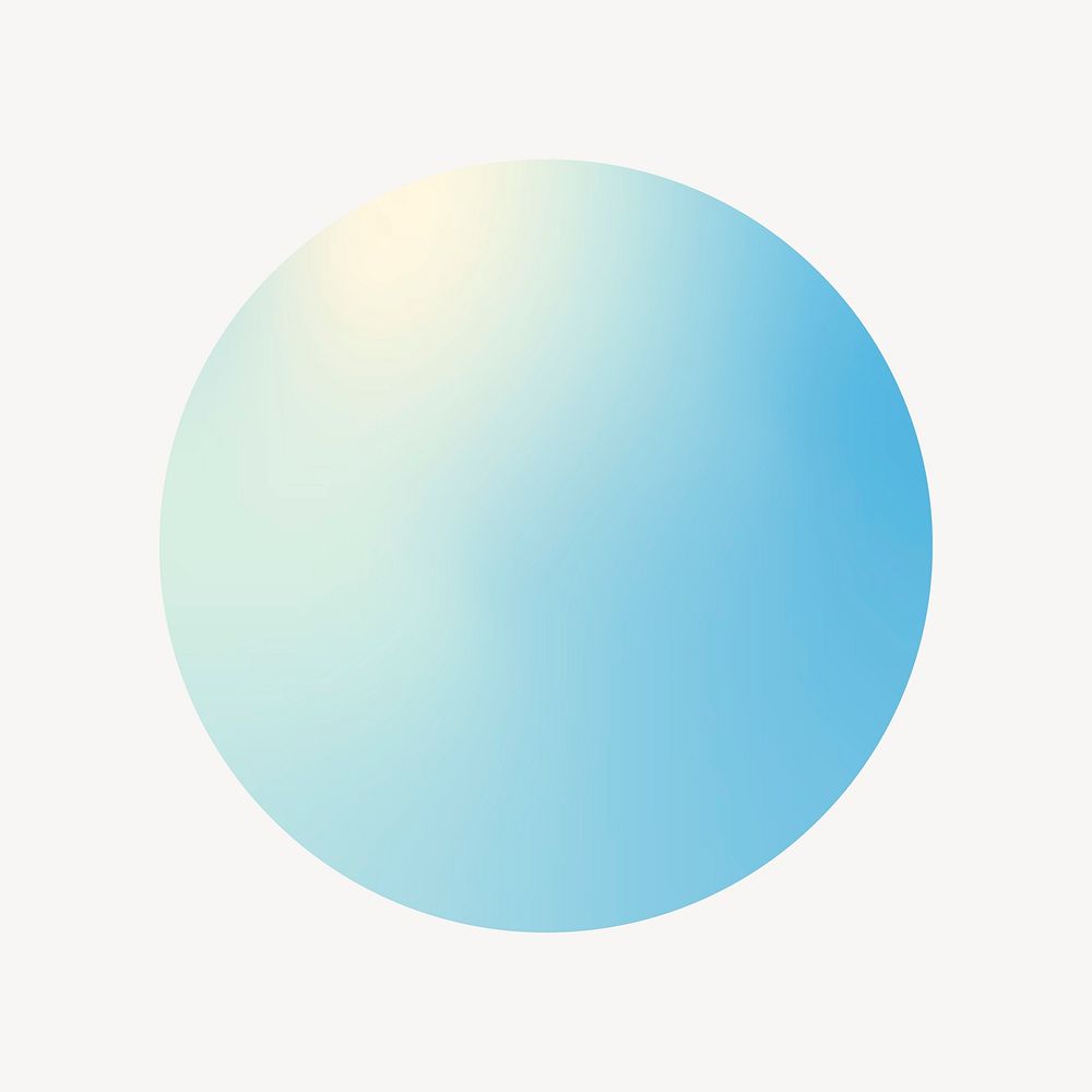 Gradient blue circle circle badge, aesthetic design