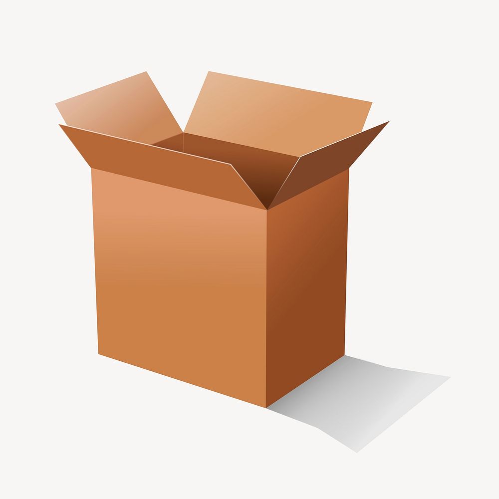 Open box clipart, illustration vector. Free public domain CC0 image.