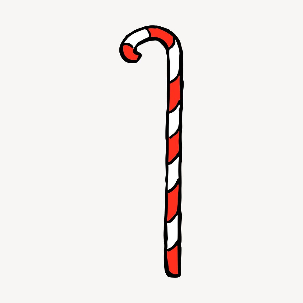 Candy cane clipart, illustration vector. Free public domain CC0 image.
