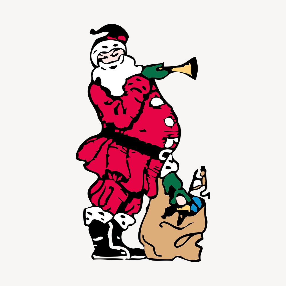 Santa Claus clipart, illustration psd. Free public domain CC0 image.