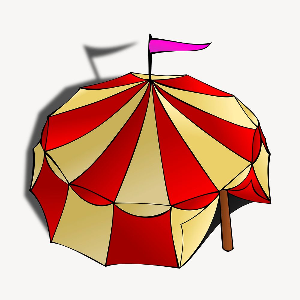 Circus tent clipart, illustration vector. Free public domain CC0 image.