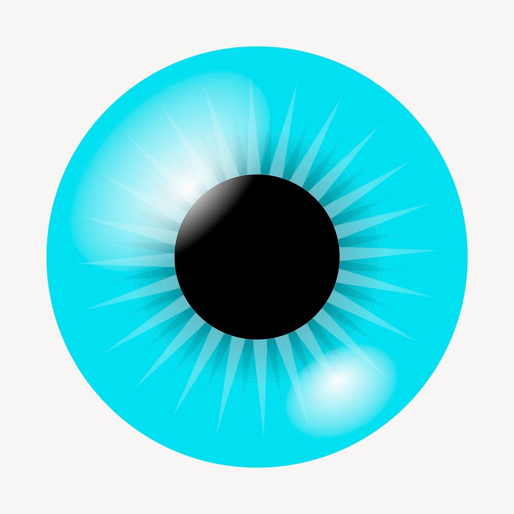 Blue eye clipart, illustration vector. Free public domain CC0 image.