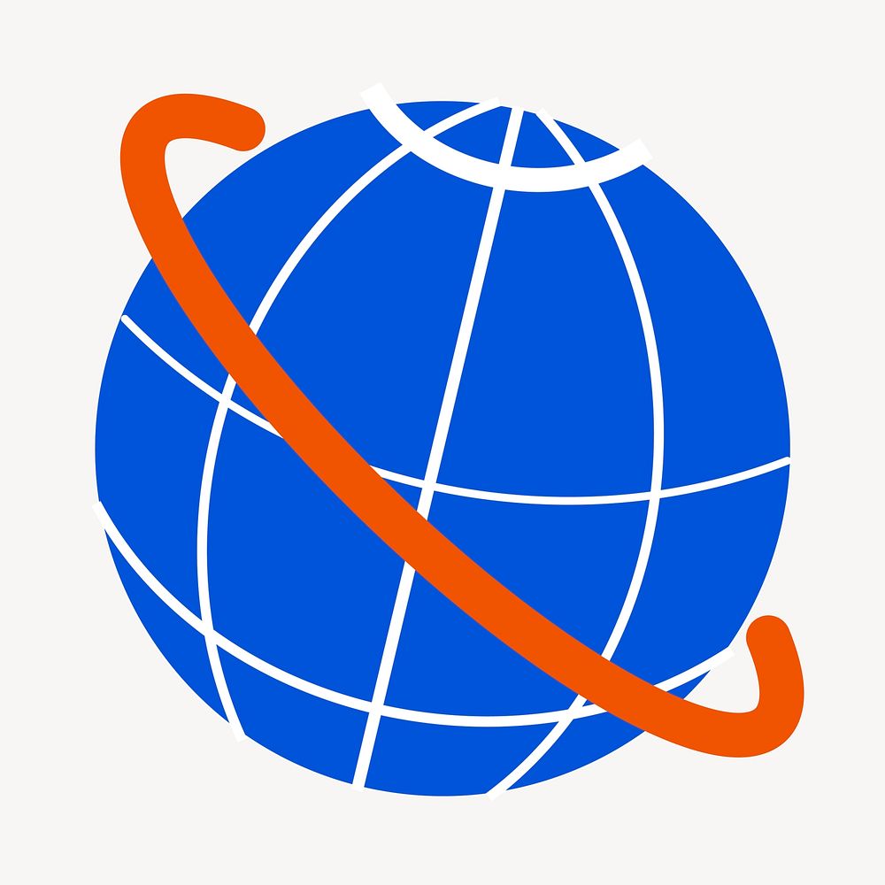 Grid globe clipart, illustration vector. Free public domain CC0 image.