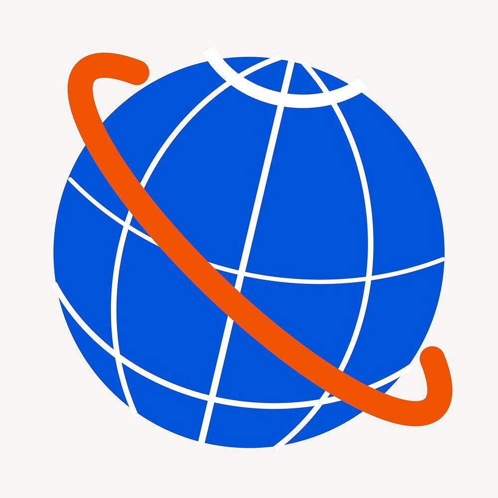 Grid globe clipart, illustration. Free public domain CC0 image.