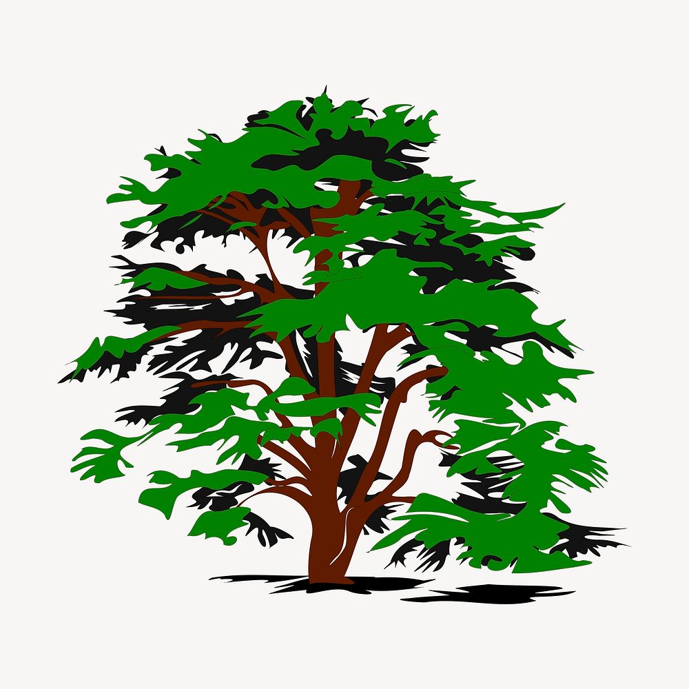 Lone tree clipart, illustration vector. Free public domain CC0 image.