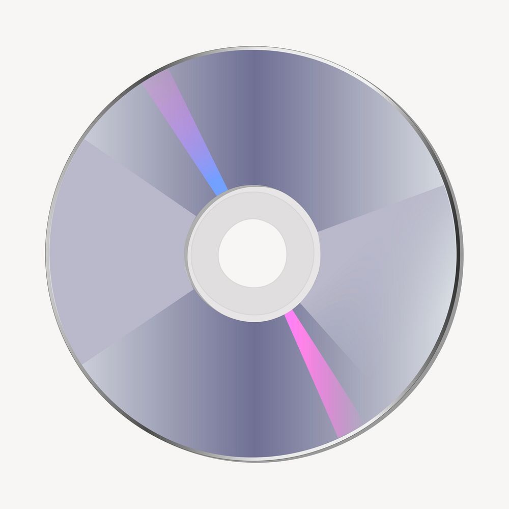 Compact disc clipart, illustration vector. Free public domain CC0 image.