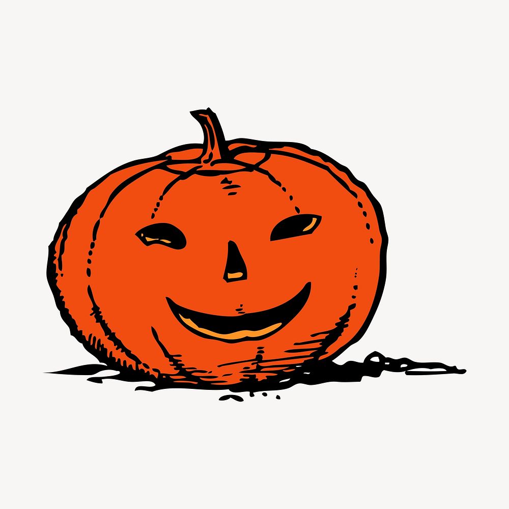 Halloween pumpkin clipart, illustration psd. Free public domain CC0 image.