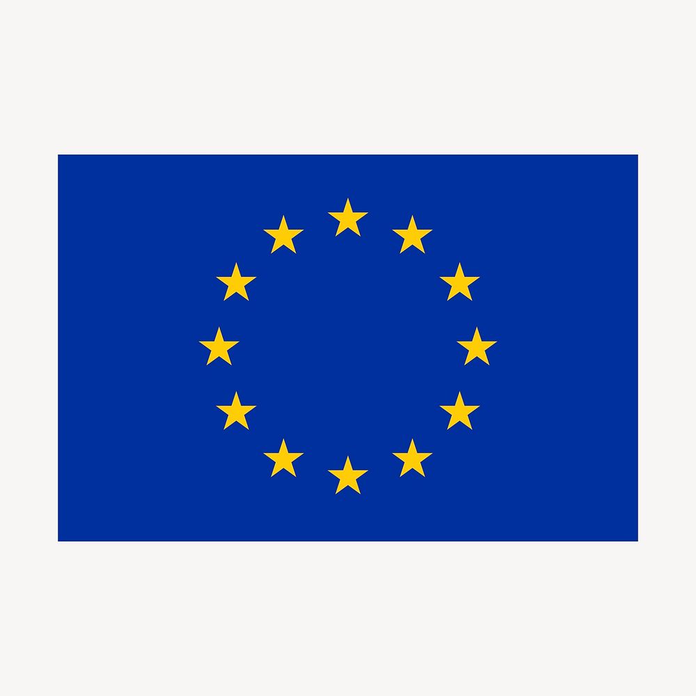 European flag clipart, illustration. Free public domain CC0 image.