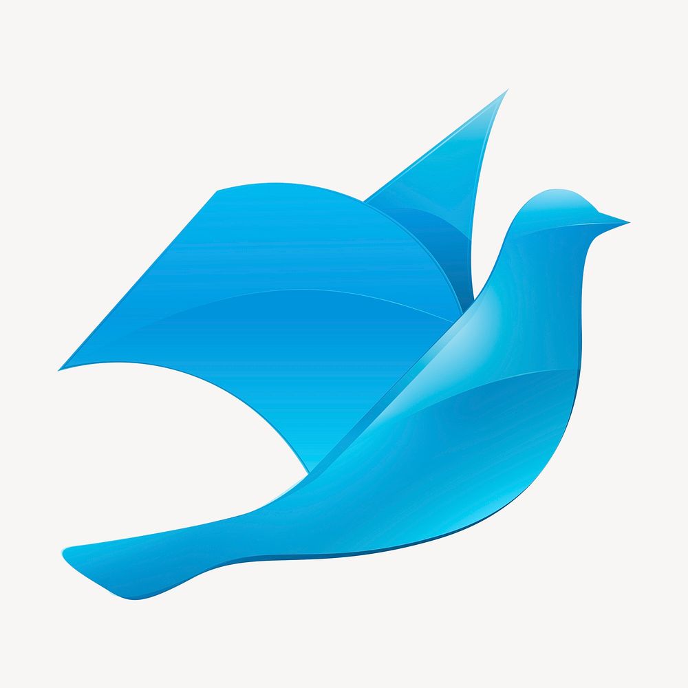 Blue bird clipart, illustration vector. Free public domain CC0 image.