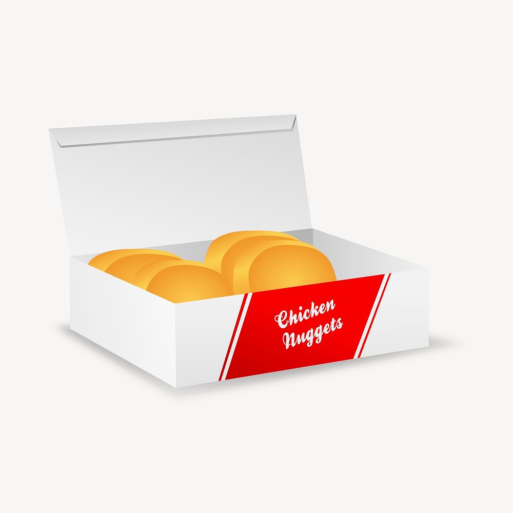 Chicken nuggets clipart, illustration vector. Free public domain CC0 image.