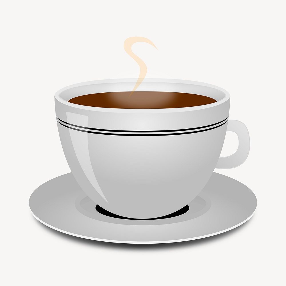 Coffee cup clipart, illustration. Free public domain CC0 image.