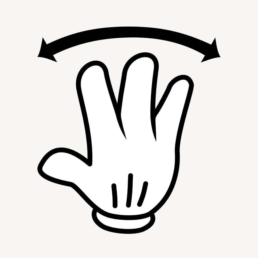 Hand gesture drawing, vintage illustration psd. Free public domain CC0 image.