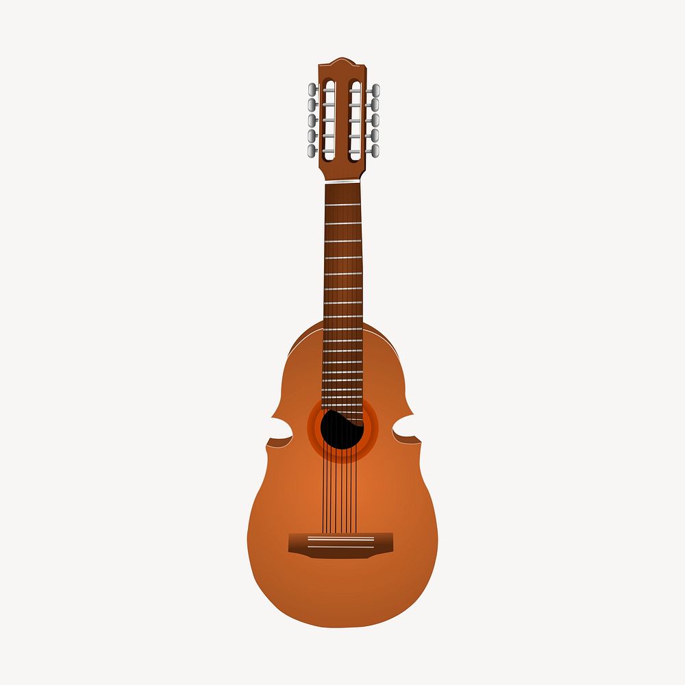 Guitar, musical instrument clipart, illustration. Free public domain CC0 image.