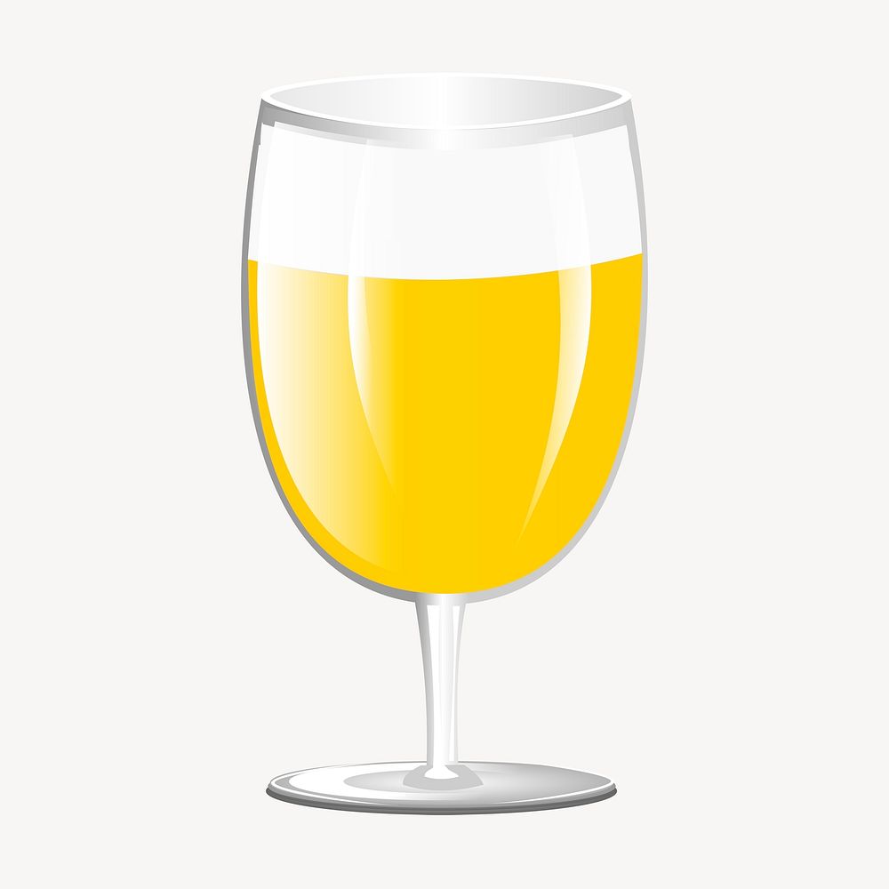 Beer glass clipart, illustration. Free public domain CC0 image.