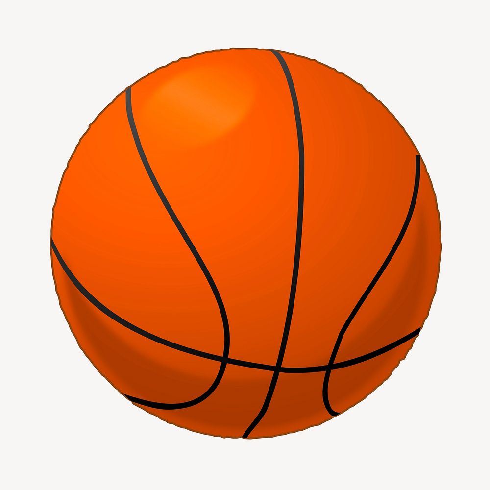 Basketball  clipart, illustration vector. Free public domain CC0 image.