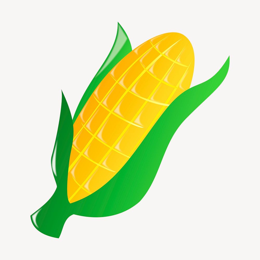 Corn, vegetable clipart, illustration. Free public domain CC0 image.