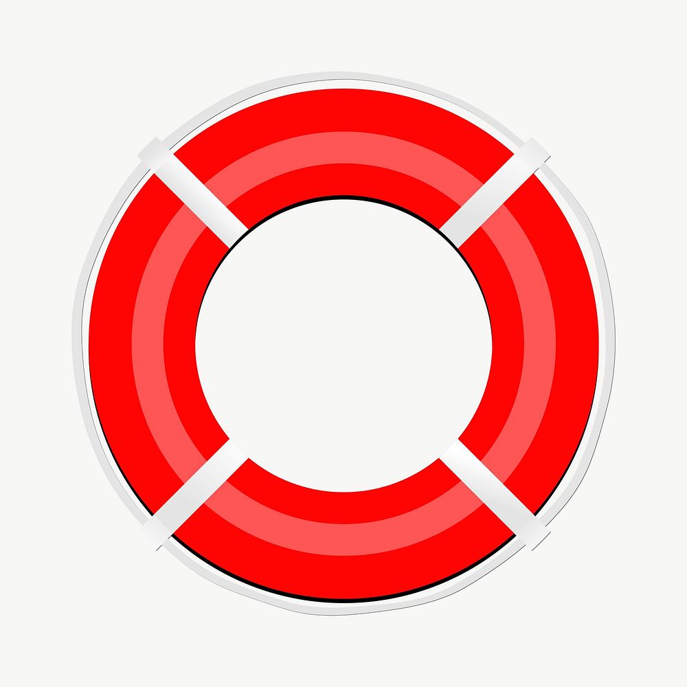 Lifebuoy clipart, illustration vector. Free public domain CC0 image.