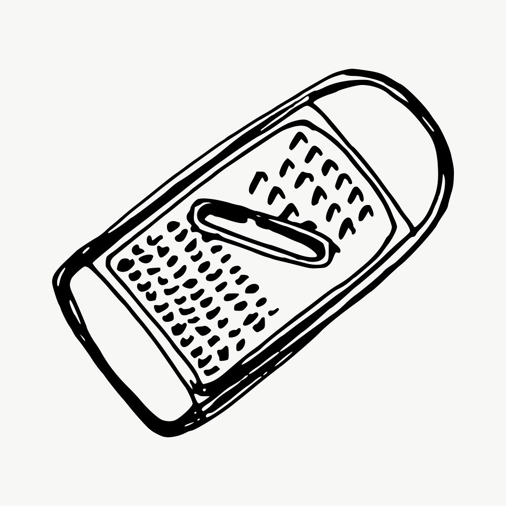 Grater, kitchenware drawing, illustration vector. Free public domain CC0 image.